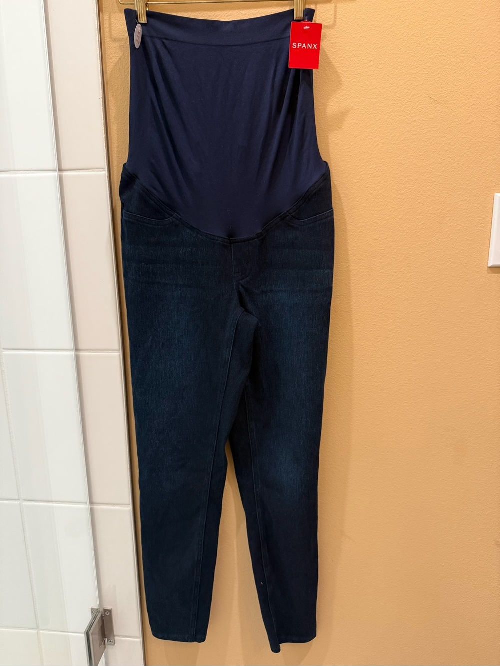 NWT - SPANX Navy Maternity Leggings with High Waist Panel